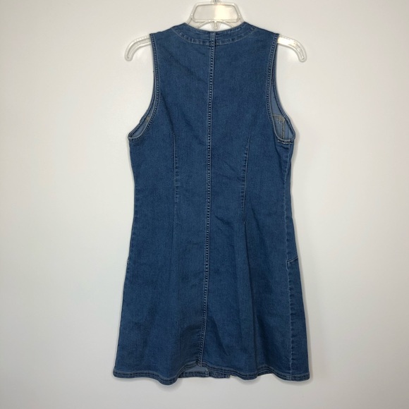 Free People Wandering Star Denim Mini Dress 12 - Picture 11 of 13